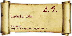 Ludwig Ida névjegykártya